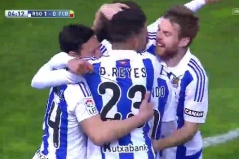 ไฮไลท์ฟุตบอล ลาลีกา โซเซียดาด 1-0 บาร์เซโลน่า