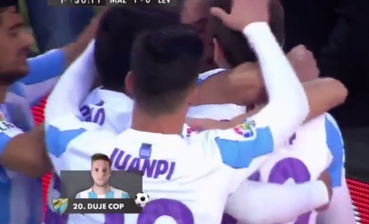 ไฮไลท์ฟุตบอล ลาลีกา มาลาก้า 3-1 เลบานเต้