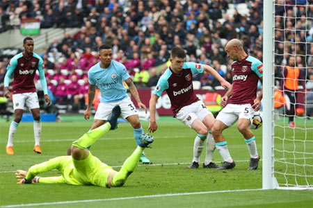 ไฮไลท์ฟุตบอล พรีเมียร์ลีก เวสต์แฮม 1-4 แมนฯซิตี้